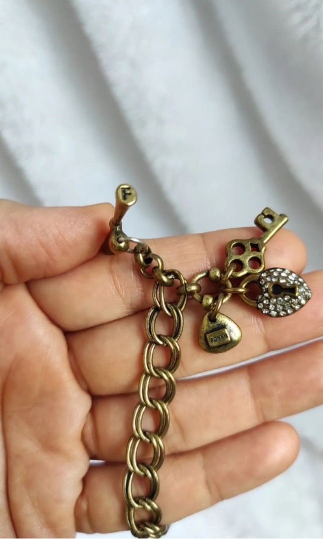 Fossil key bracelet sale