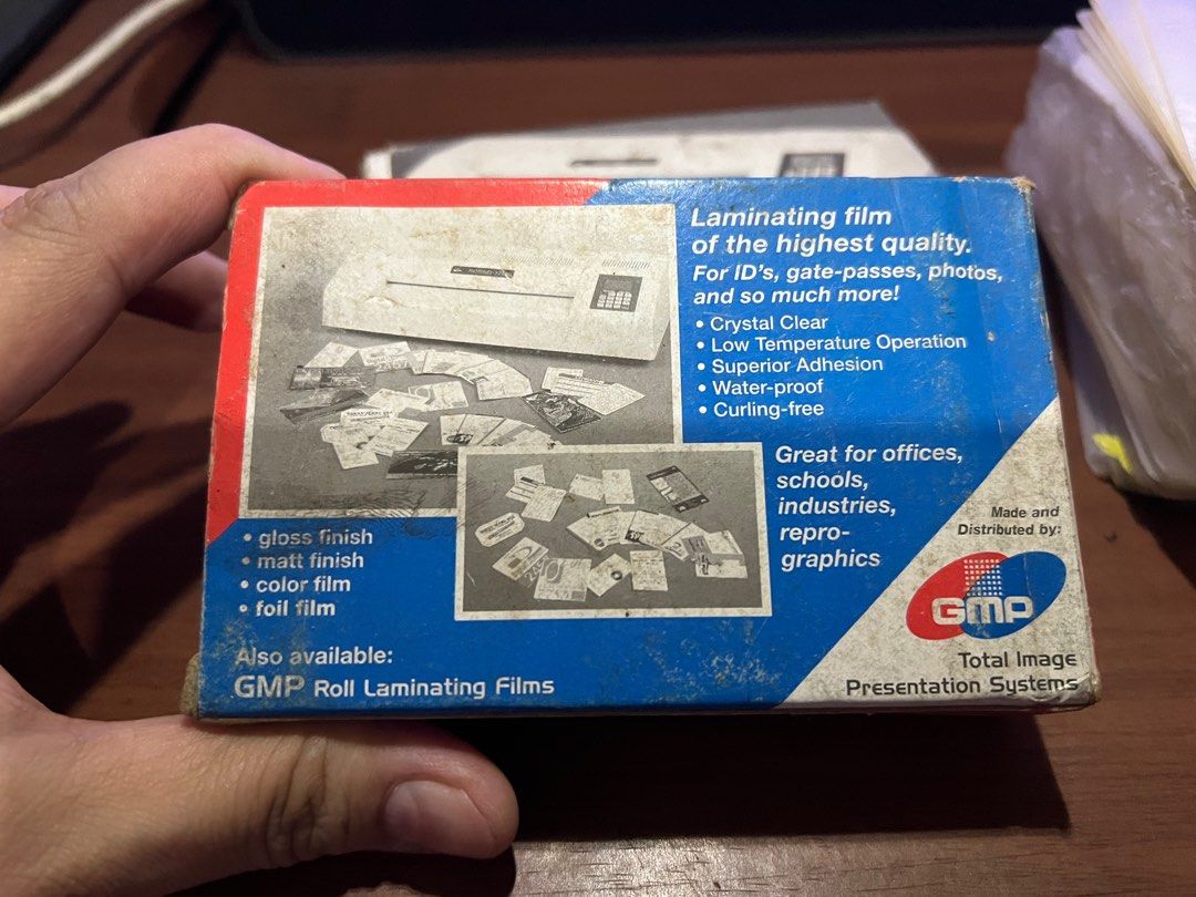 GMP Laminating films. Pang ID po na laminating film 100 pcs per box