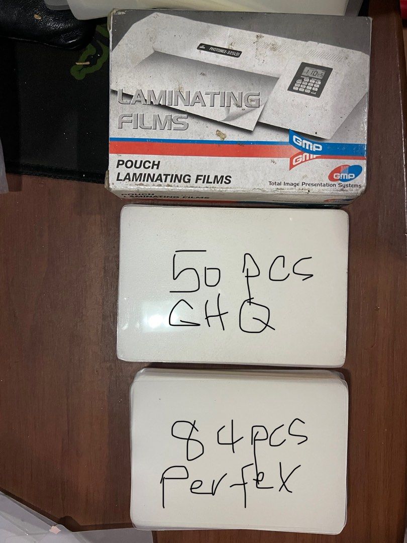 GMP Laminating films. Pang ID po na laminating film 100 pcs per box