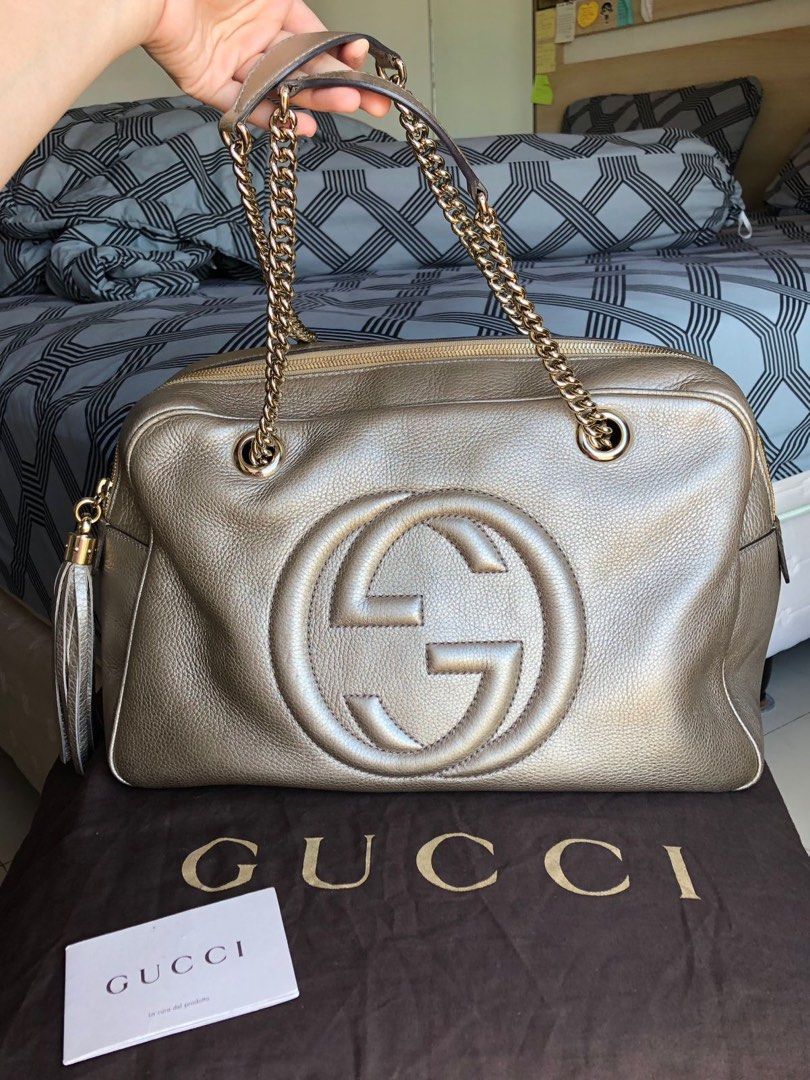 Soho Disco Soho Tote Good Cond Gucci Soho Tote Chain Ghw