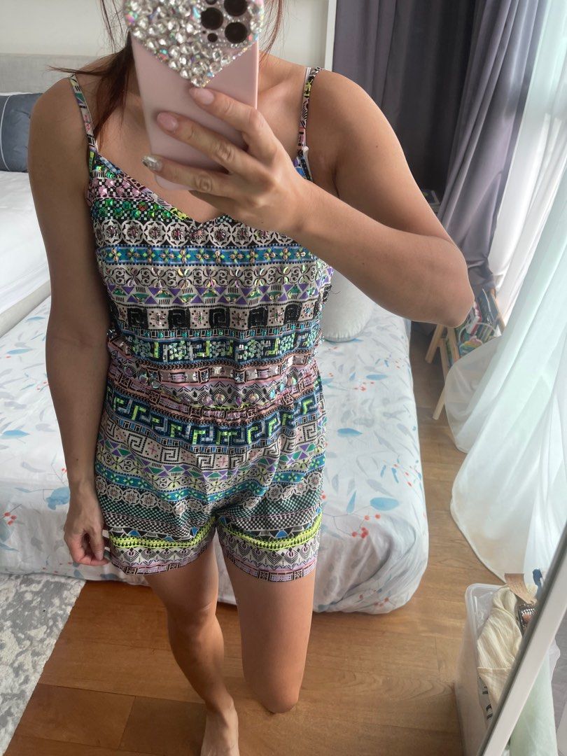 Miss selfridge store sequin playsuit