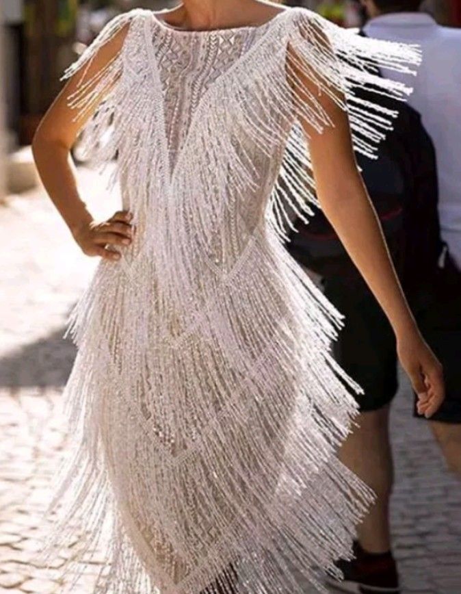 Fringe dress cheap hot sale