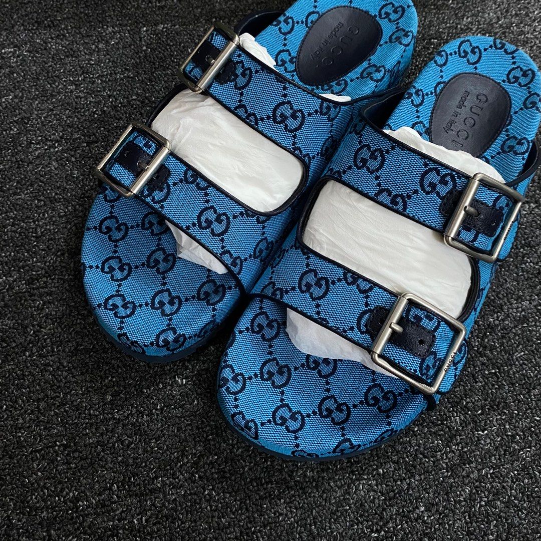 Gucci multicolor slides hot sale