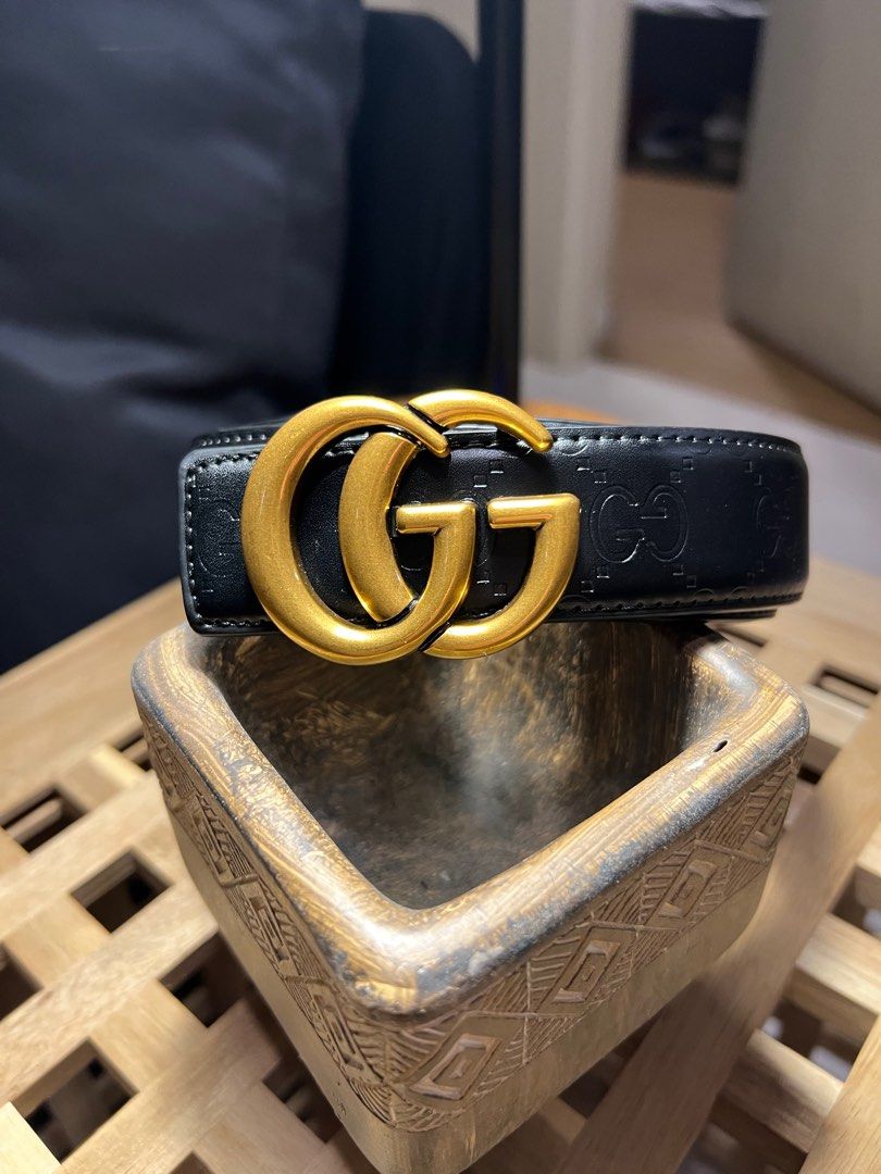 Gucci logo leather belt online