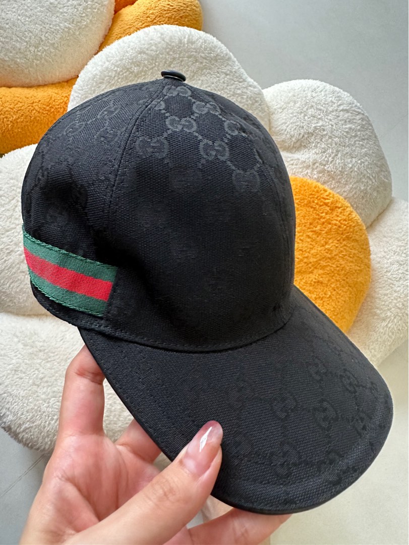 GUCCI ORIGINAL GG CANVAS BASEBALL HAT WITH WEB Men s Fashion