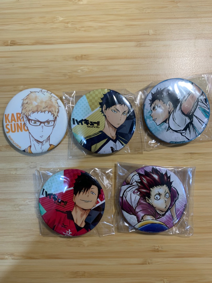 Haikyuu pins (Tsukishima, Akaashi, Iwaizumi, Kuroo, Tendou), Hobbies