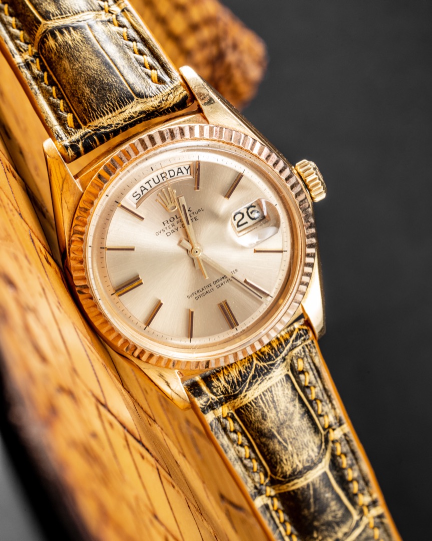 Gold cheap leather strap