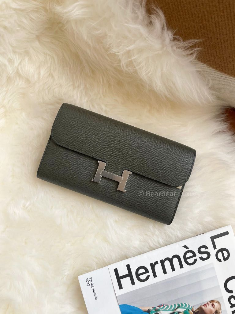 Hermes Constance To Go C6 Vert De Gris GHW Stamp Z