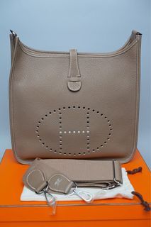 Hermes Mini Evelyne 16 Gris Meyer With Gold Plated Hardware, B Stamp 2 –  Found Fashion