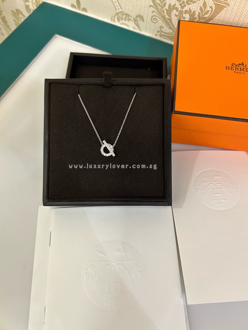 Hermes Finesse Necklace 18K White Gold, Luxury, Accessories on Carousell