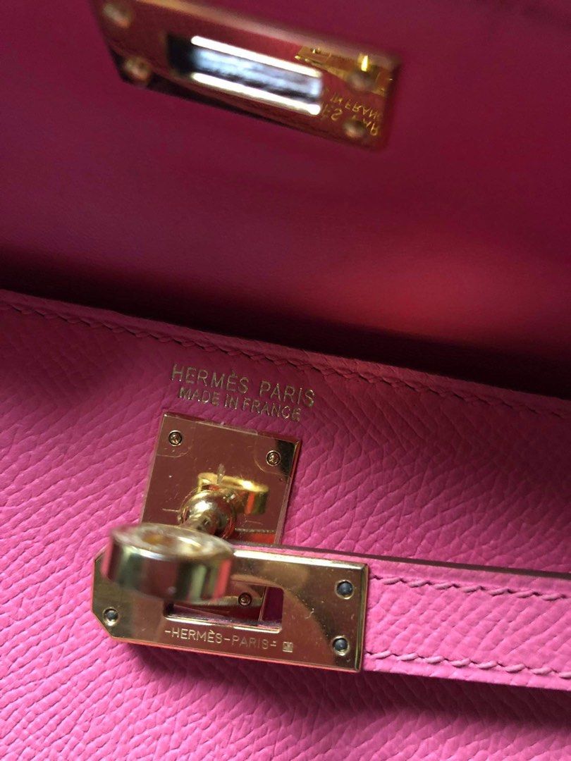 Hermes Mini Kelly II Rose Azalee Epsom Leather Silver Hardware, Luxury,  Bags & Wallets on Carousell