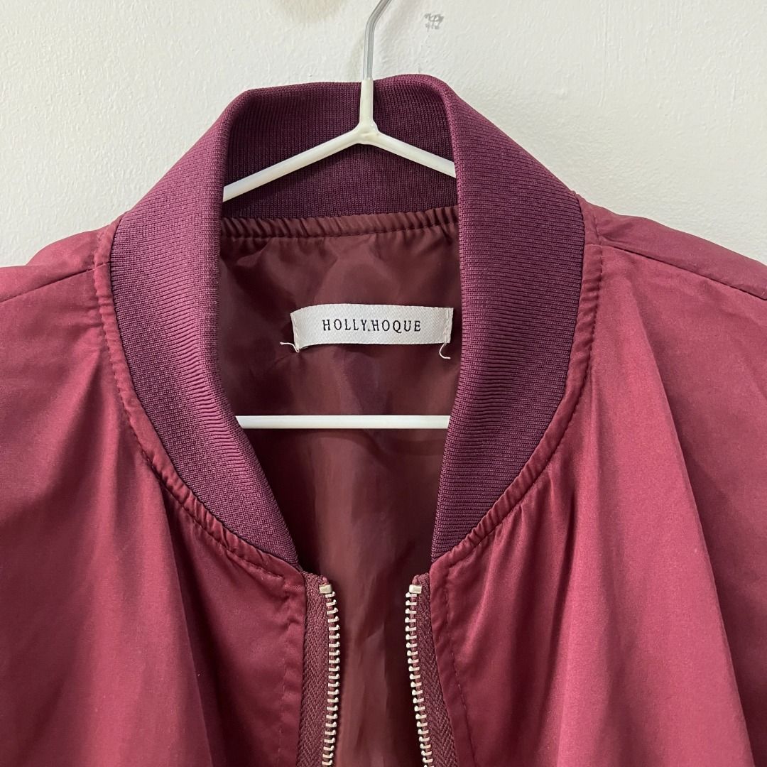Bomber jacket wine red cheap