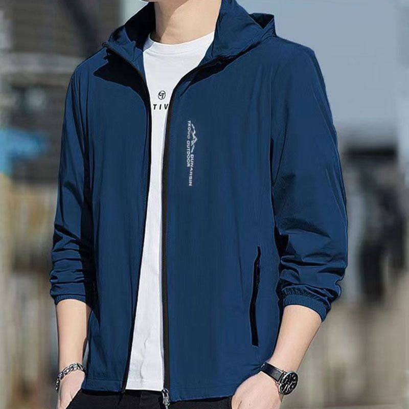 Hooded Jacket Men Casual Jackets Sports Windproof and Waterproof Windbreaker KNT2621