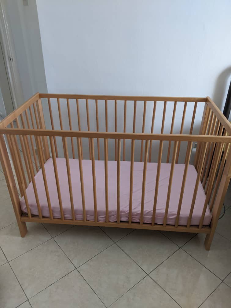 IKEA SNIGLAR Cot with foam mattress, Babies & Kids, Baby Nursery & Kids