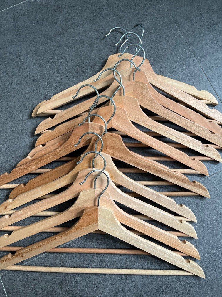 IKEA Wooden Hangers, Furniture & Home Living, Home Improvement & Organisation, Hooks & Hangers