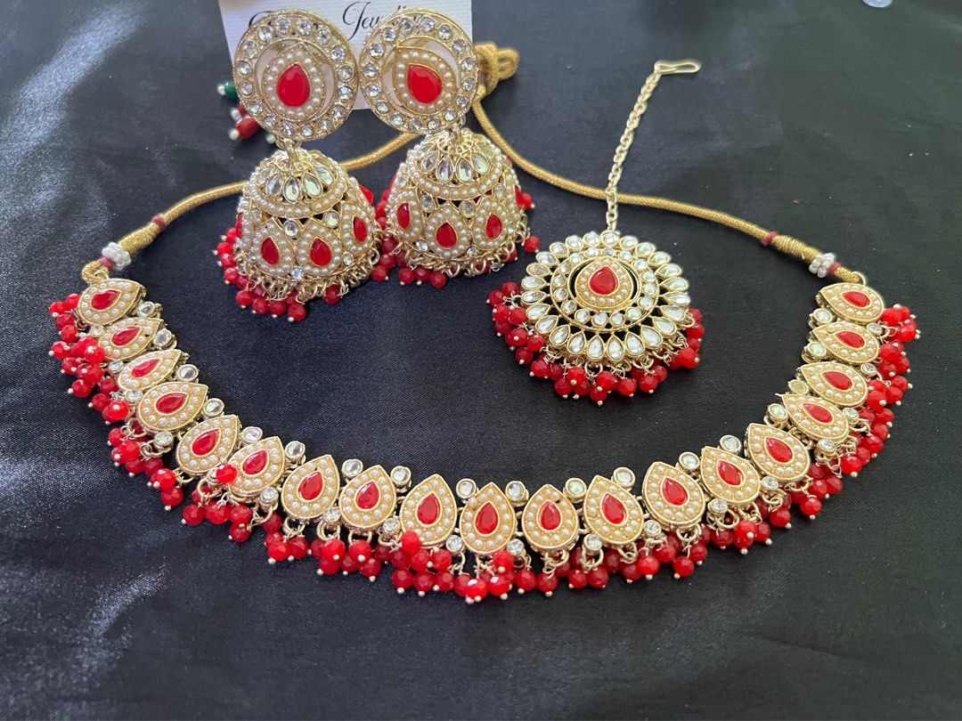 Cheap red hotsell jewelry sets