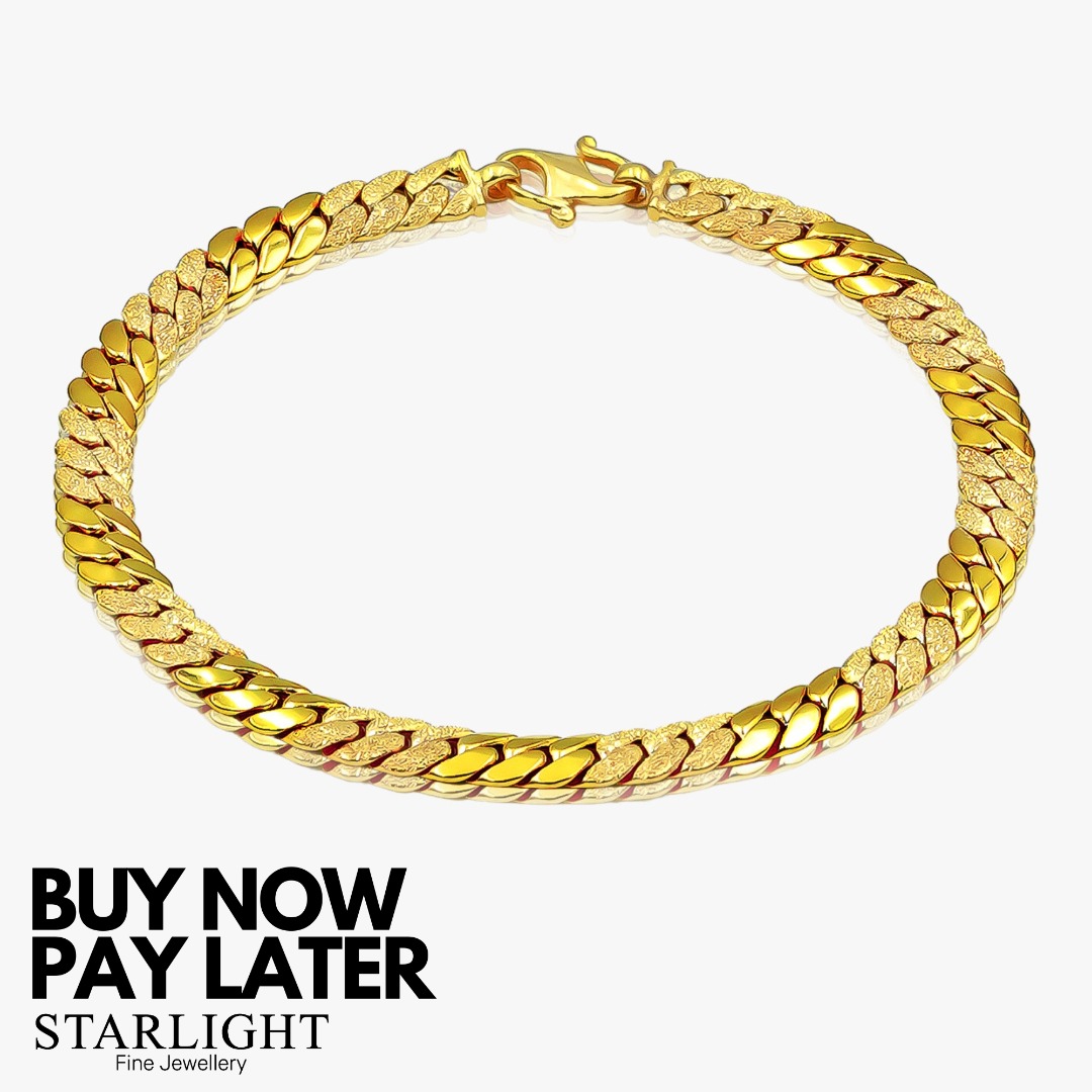 Installment] 916 Gold Cowboy Bracelet (5mm series), Women's Fashion,  Jewelry & Organisers, Bracelets on Carousell