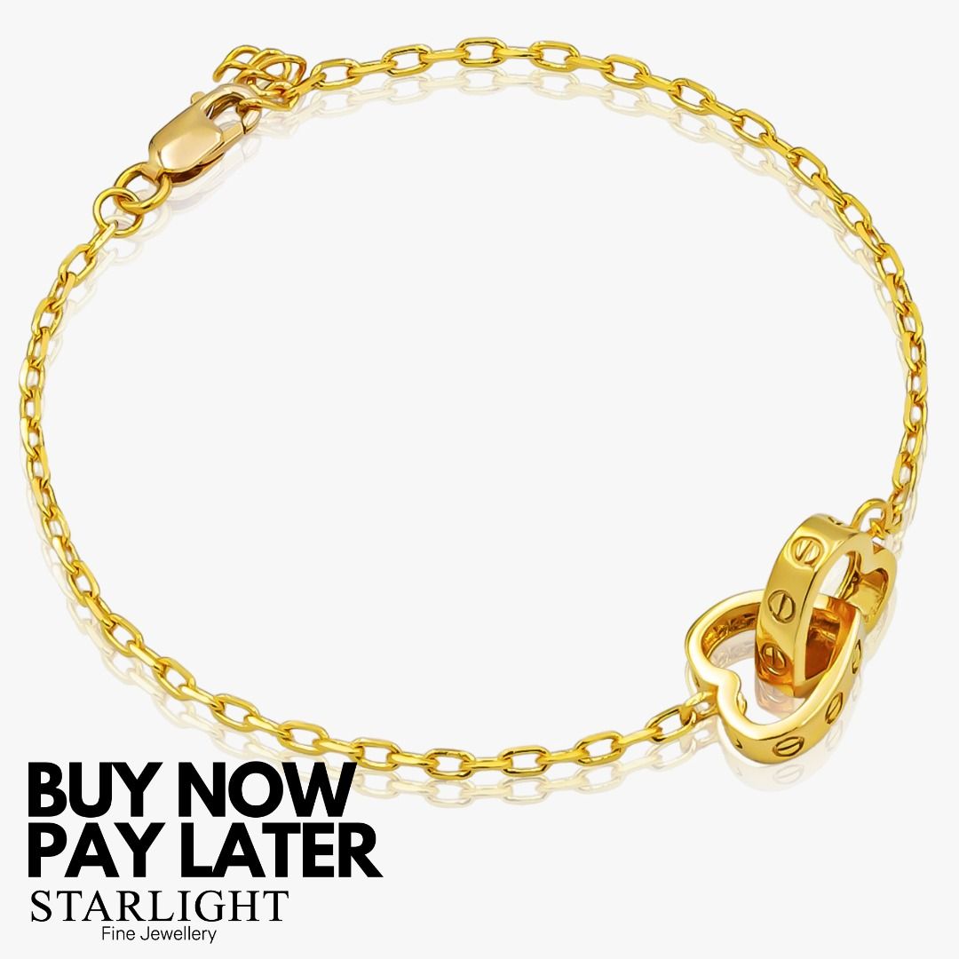 Instalment 916 Gold Love Lock Bracelet Women s Fashion Jewelry