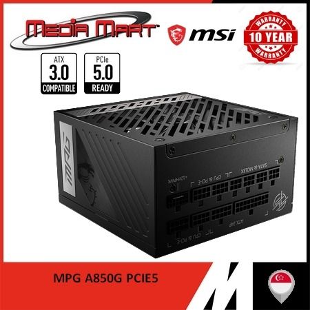 MSI MPG A850G 850W Power Supply PCIE 5 MPGA850GPCIE5