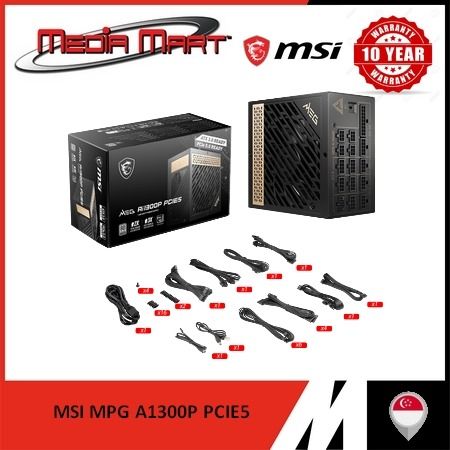INSTOCK] MSI MPG A850G/A1000G/ MEG AI1300P PCIE5.0/ATX3.0 POWER SUPPLY  UNIT, Computers & Tech, Parts & Accessories, Computer Parts on Carousell