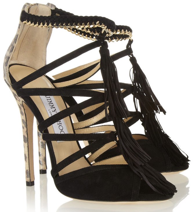 Jimmy Choo Leopard Tassel Pumps Women s Fashion Footwear