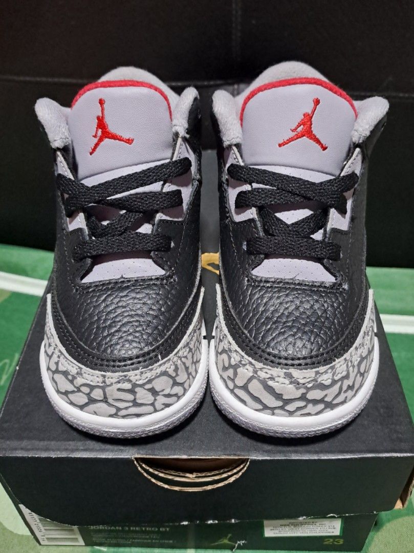 Jordan 3 black cement toddler 2025