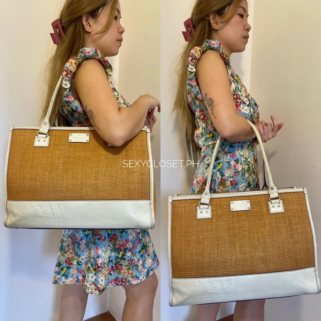 Vintage kate hotsell spade burlap bag