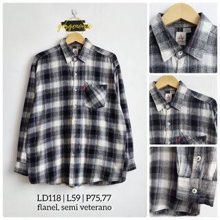 Kemeja Flanel Veterano Hitam-Putih (not Uniqlo)