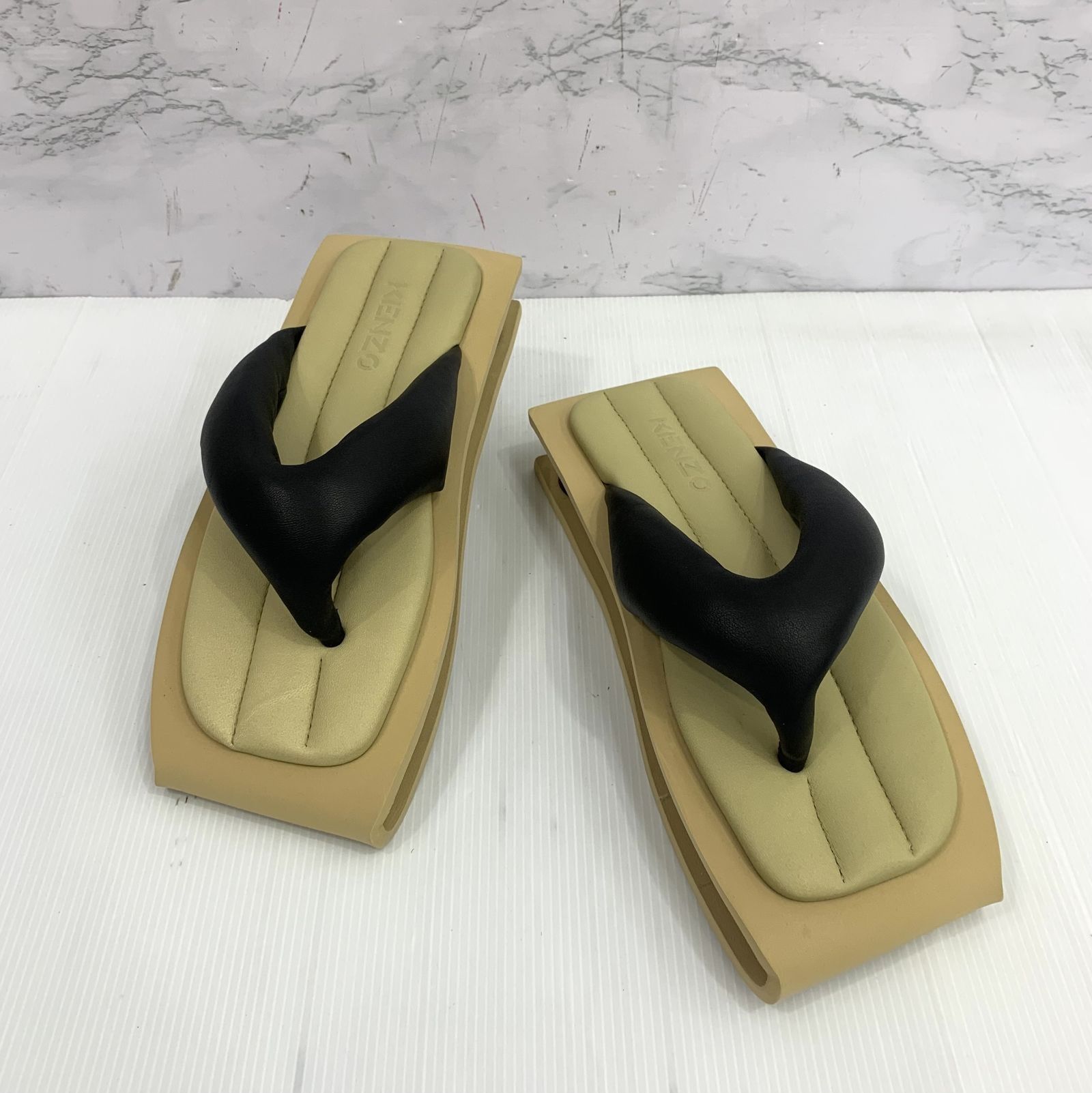 KENZO BROWN GETA SANDALS 237030011 AL Luxury Sneakers Footwear
