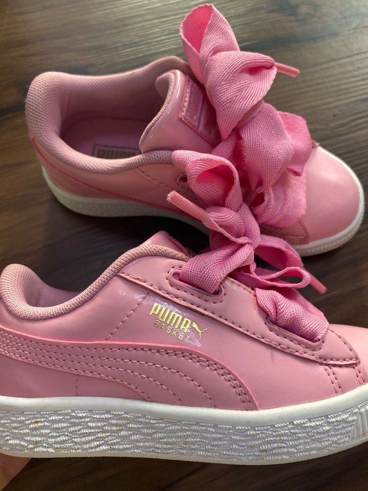 Kids puma deals basket trainers