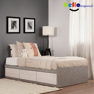 [Kingswood] Tatami Drawers Storage Bed Frame, Solid Plywood, 12 Months Warranty, Available in 3 Sizes