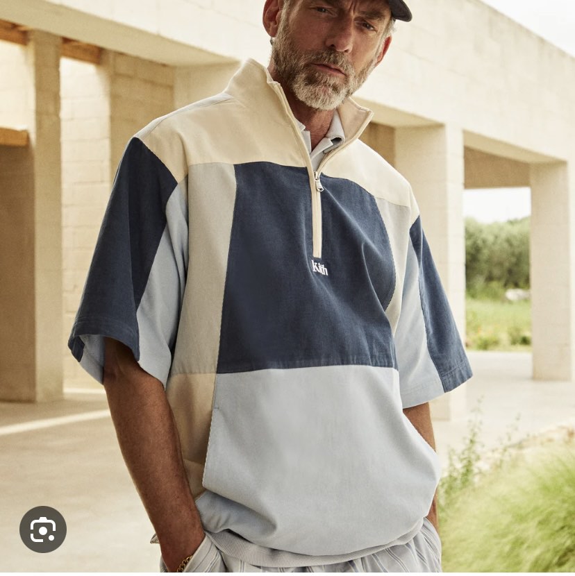 Kith micro cord retro windshirt 細燈芯絨短袖風衣, 他的時尚, 上身及