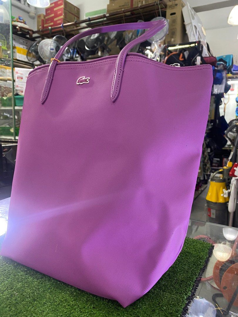 Lacoste Bag Carrier Purple, Luxury, Bags & Wallets on Carousell