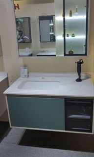 Lavatory with cabinet