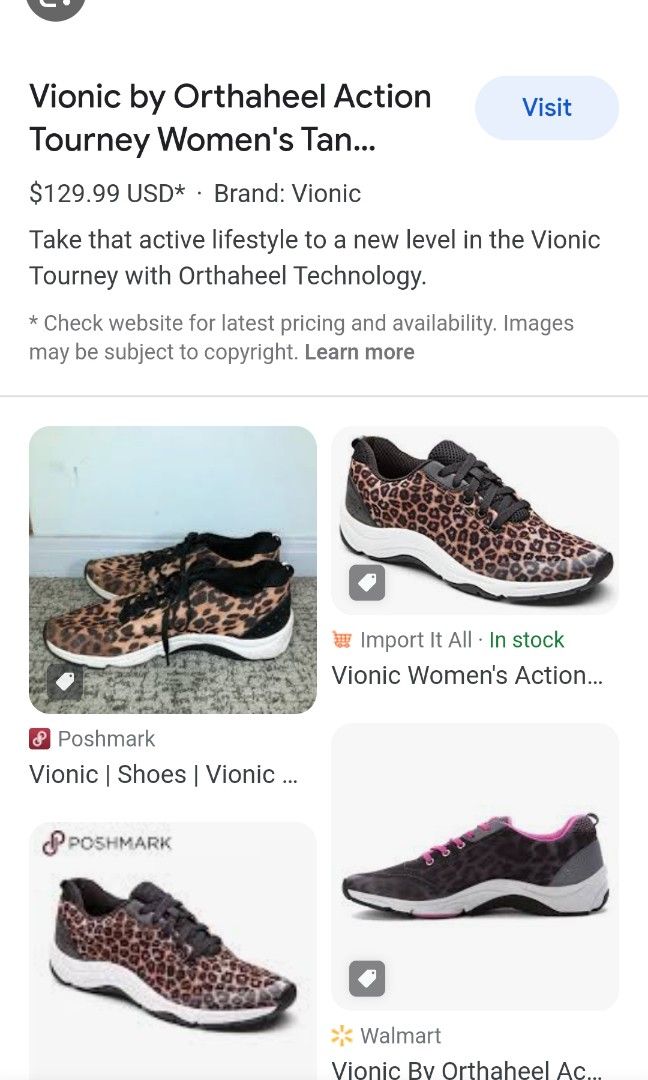 Vionic online leopard sneakers