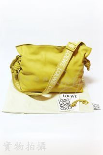 LOEWE Flamenco 淡黃釉色 納帕小牛皮 手拿包 側肩袋 斜揹袋 手袋