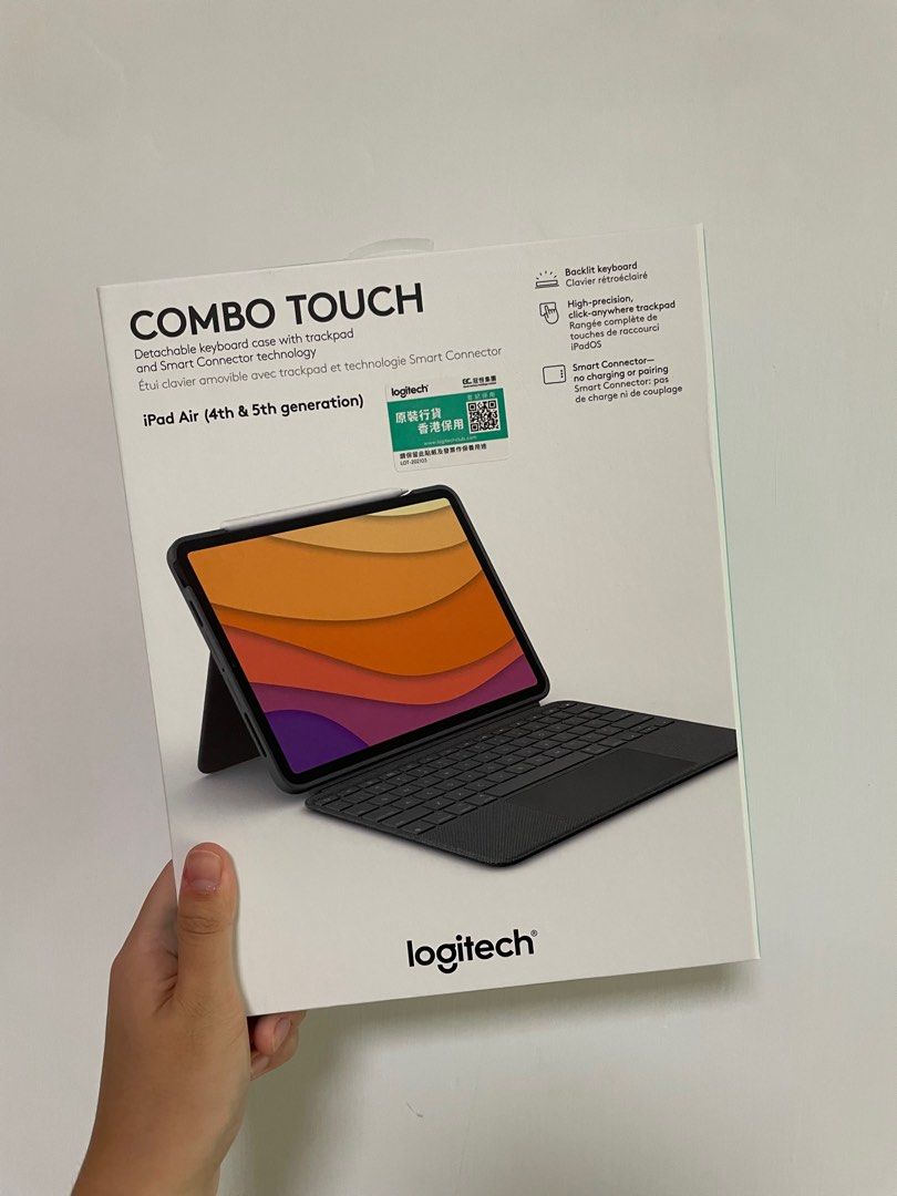 Logitech Combo touch for Ipad air 4/5 有盒有單, 手提電話, 平板電腦
