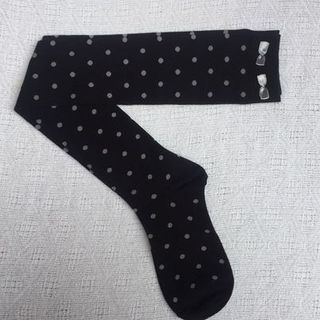 Lolita ribbon black long socks