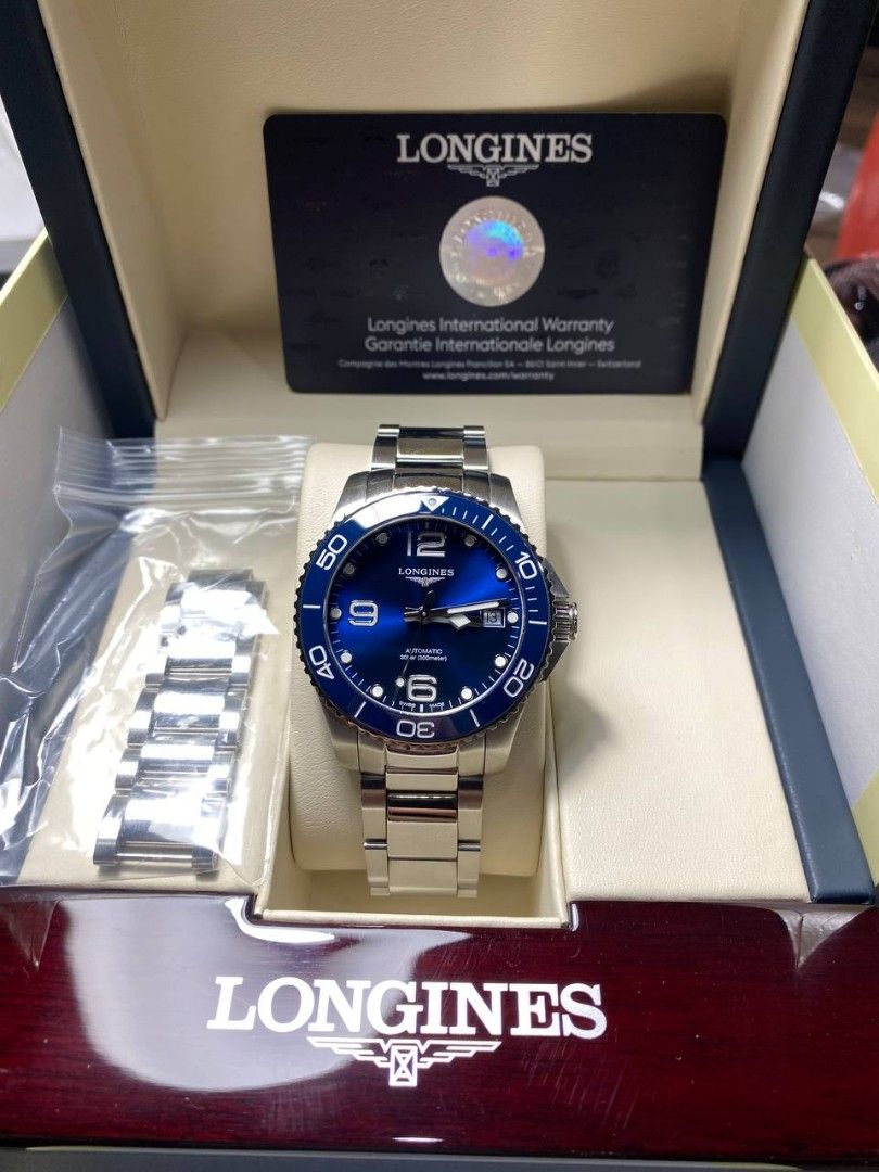 Longines conquest 39mm blue on sale