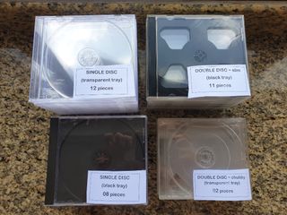20 Standard 14mm Single CD DVD Disc Black Movie Storage Case Box