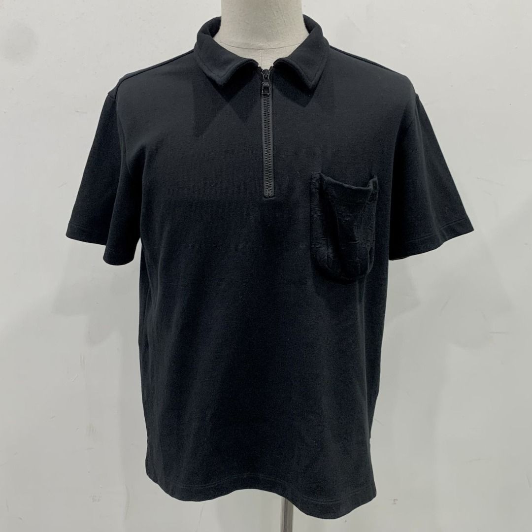 Shirts Louis Vuitton Louis Vuitton Zipper Detail Shirt in Black Cotton