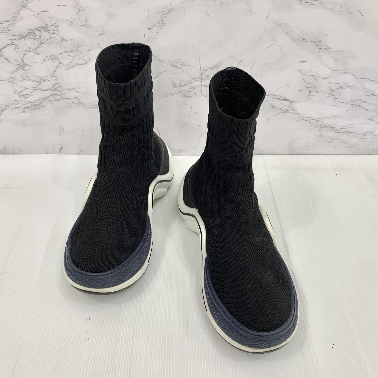 LOUIS VUITTON Stretch Textile LV Archlight Sneaker Boots 36 Black