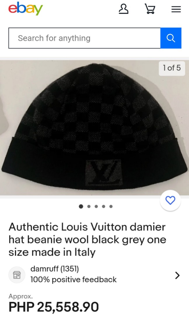 louis vuitton damier hat wool, Men's Fashion, Watches & Accessories, Caps &  Hats on Carousell