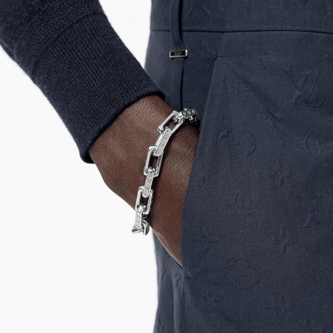 Louis Vuitton Lv Monogram Chain Bracelet Unisex, Luxury