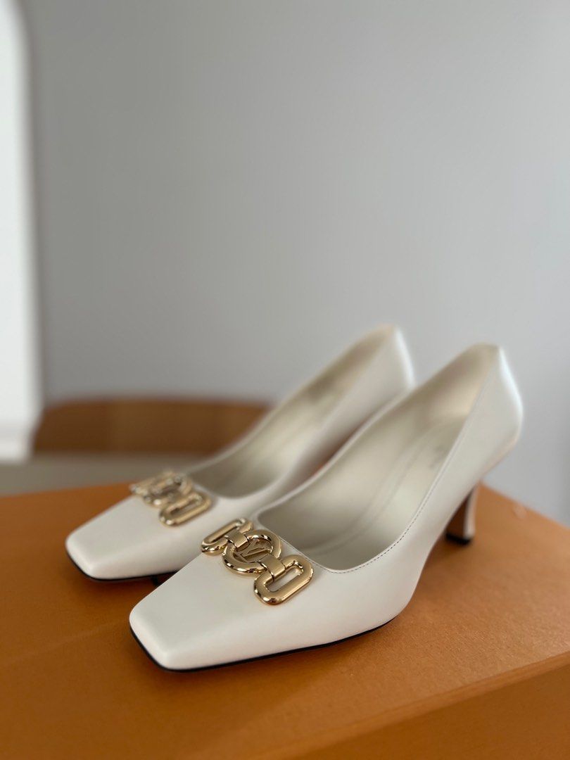 white louis vuitton shoes heels