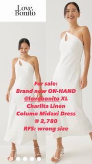 Love Bonito Charlita Linen Column Midaxi Dress
