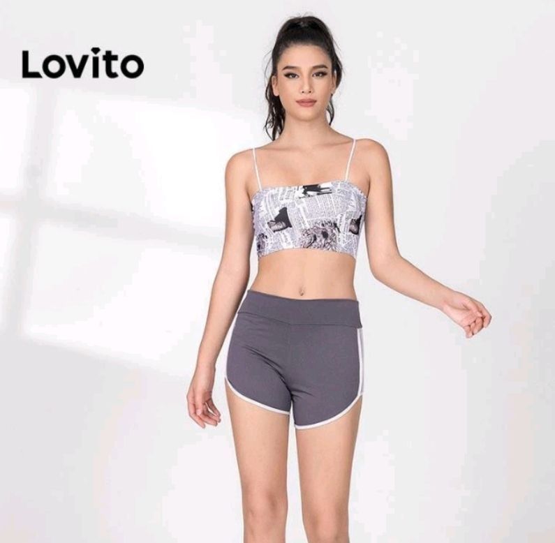 Lovito Quick Drying Sports Bra, Women's Fashion, Activewear on