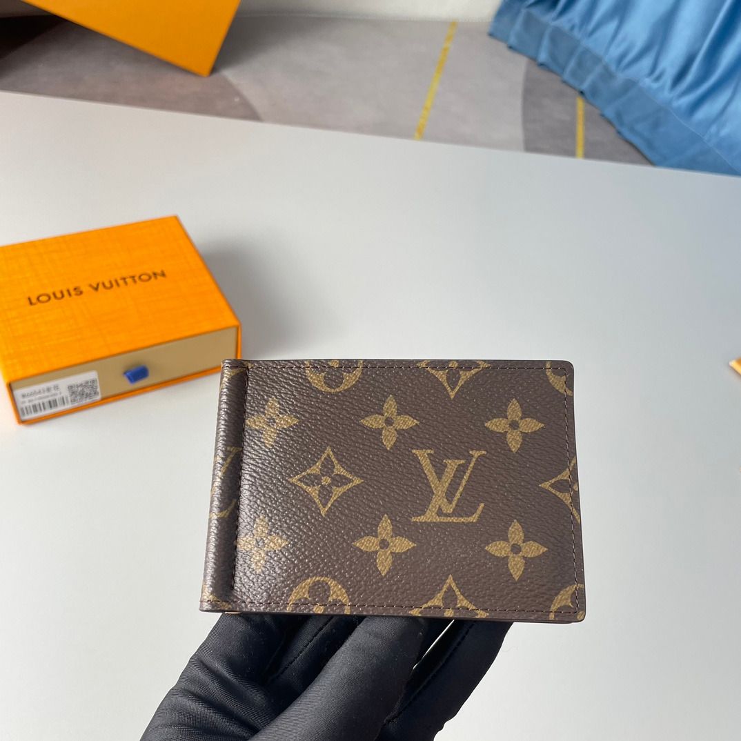 Louis Vuitton lv multiple eclipse monogram short wallet money clip