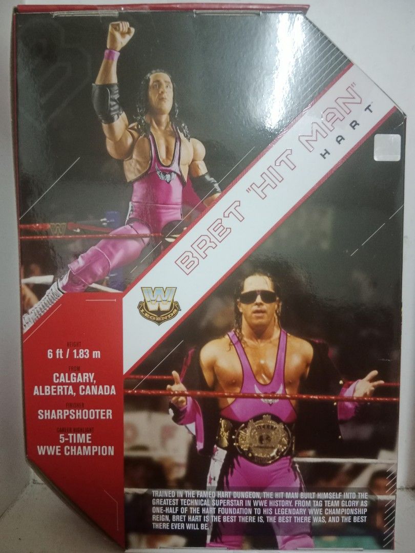 Mattel WWE Ultimate Edition Action Figure Bret 'Hit Man' Hart, Collezionabile Con Accessori E Teste Intercambiabili, HLN20