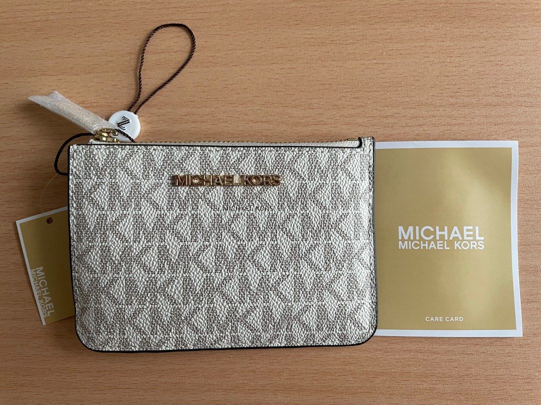 Michael Kors Jet Set Travel Small Coin Pouch ID Key Holder Wallet Yellow in  2023